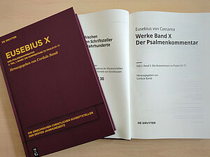 Buchdeckel und Titelblatt des Bandes Eusebius Werke X/2,1